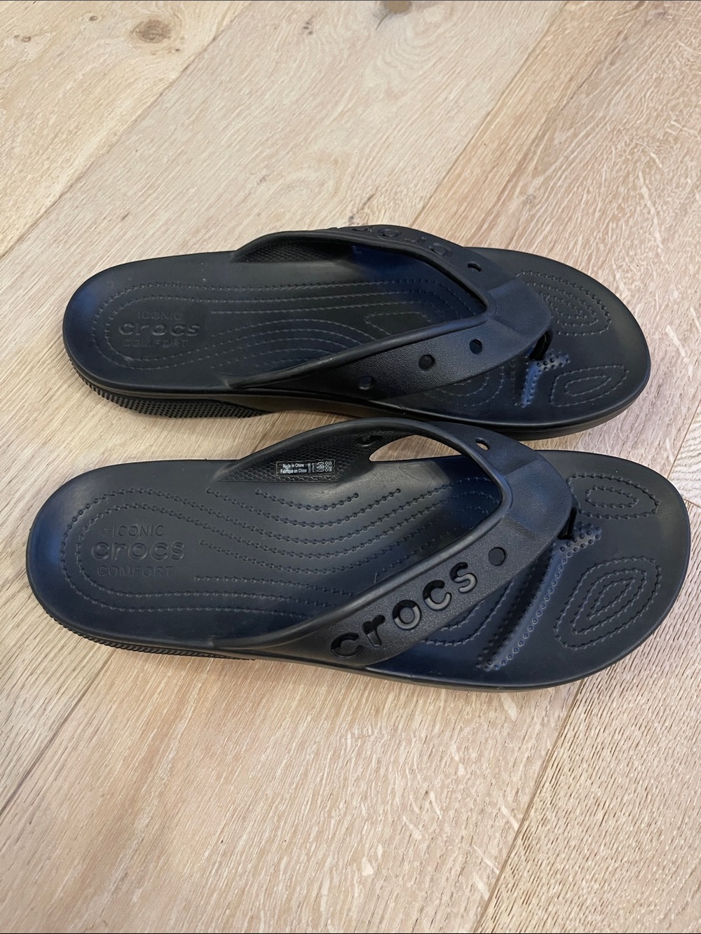 CROCS Iconic Crocs Comfort Men’s Black Flip Flops